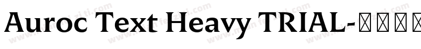 Auroc Text Heavy TRIAL字体转换